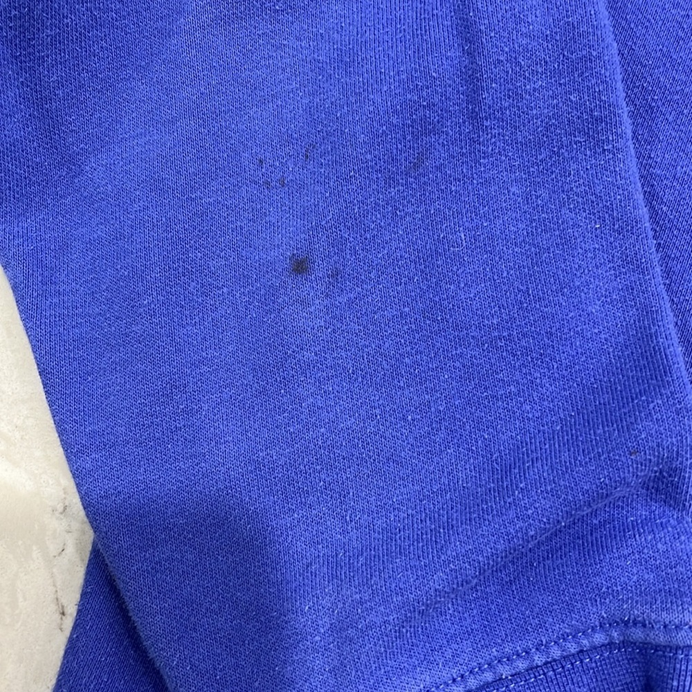 The North Face Cotton Hoodie in blue/orange. XL - Picture 3 of 7